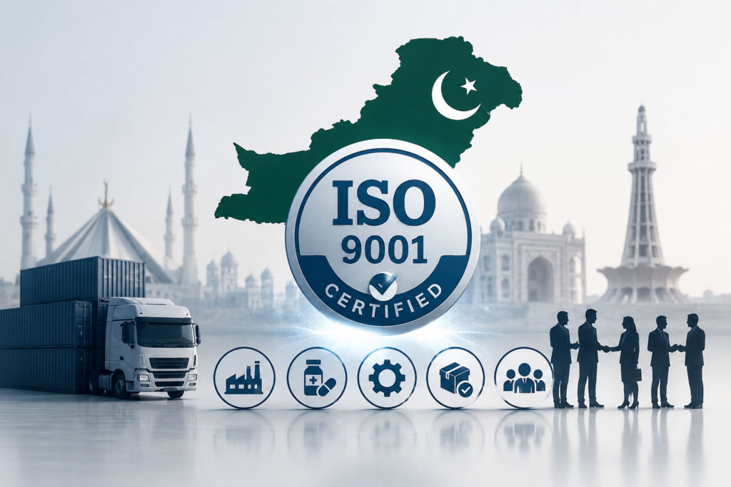 List of ISO 9001 certified companies operating in Pakistan with internationally recognized quality management systems.