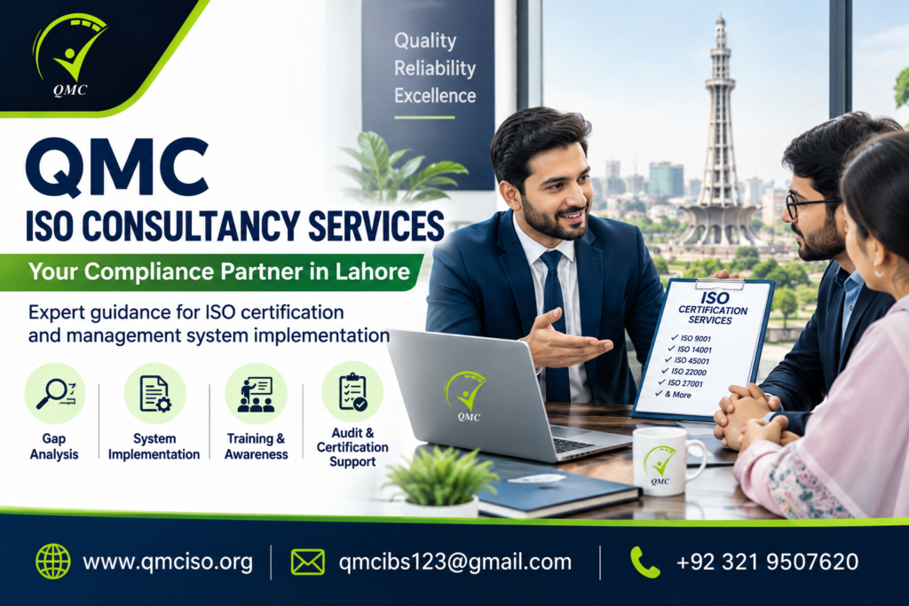 QMC ISO consultants providing certification consultancy in Lahore