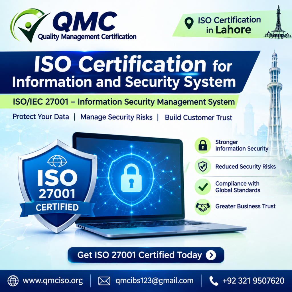 ISO certification for information and security system in Lahore