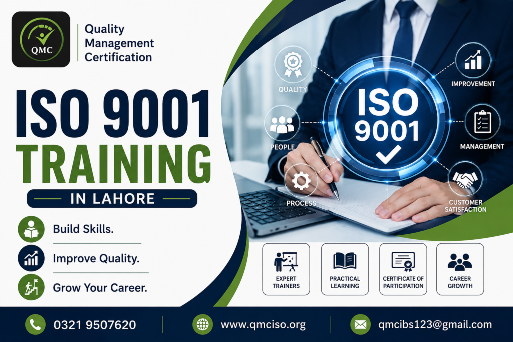 ISO 9001 Training in Lahore
Build Skills. Improve Quality. Grow Your Career.