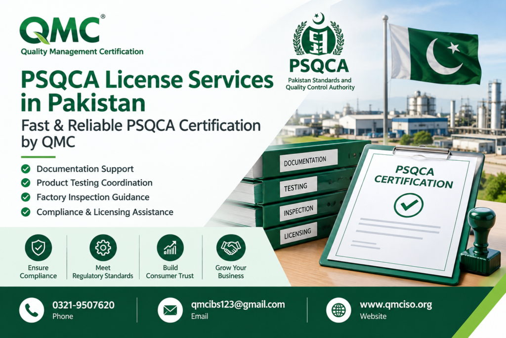 Image Alt Text: PSQCA License Services in Pakistan by QMC – Fast and Reliable PSQCA Certification